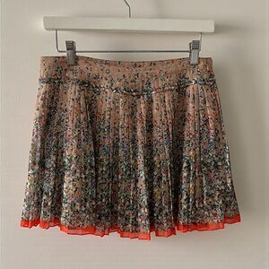 American Eagle floral pleated mini skirt size 4 chiffon flowy